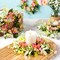 8 Pieces Mini Candle Wreaths Lavender Rose Hydrangea Spring Artificial Candle Rings Wedding Centerpieces for Tables Pillars Spring Summer Wreath